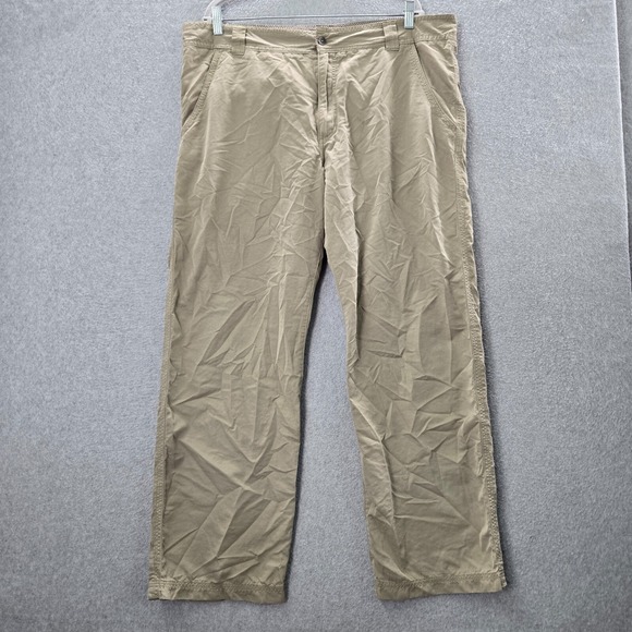 Royal Robbins Men Pants 42x32 Brown Chino Straight Outdoor Hiking High Rise - Picture 1 of 11